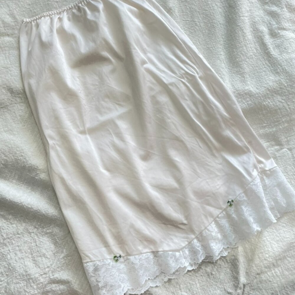 Vintage Slip Skirt w/ Rose detail